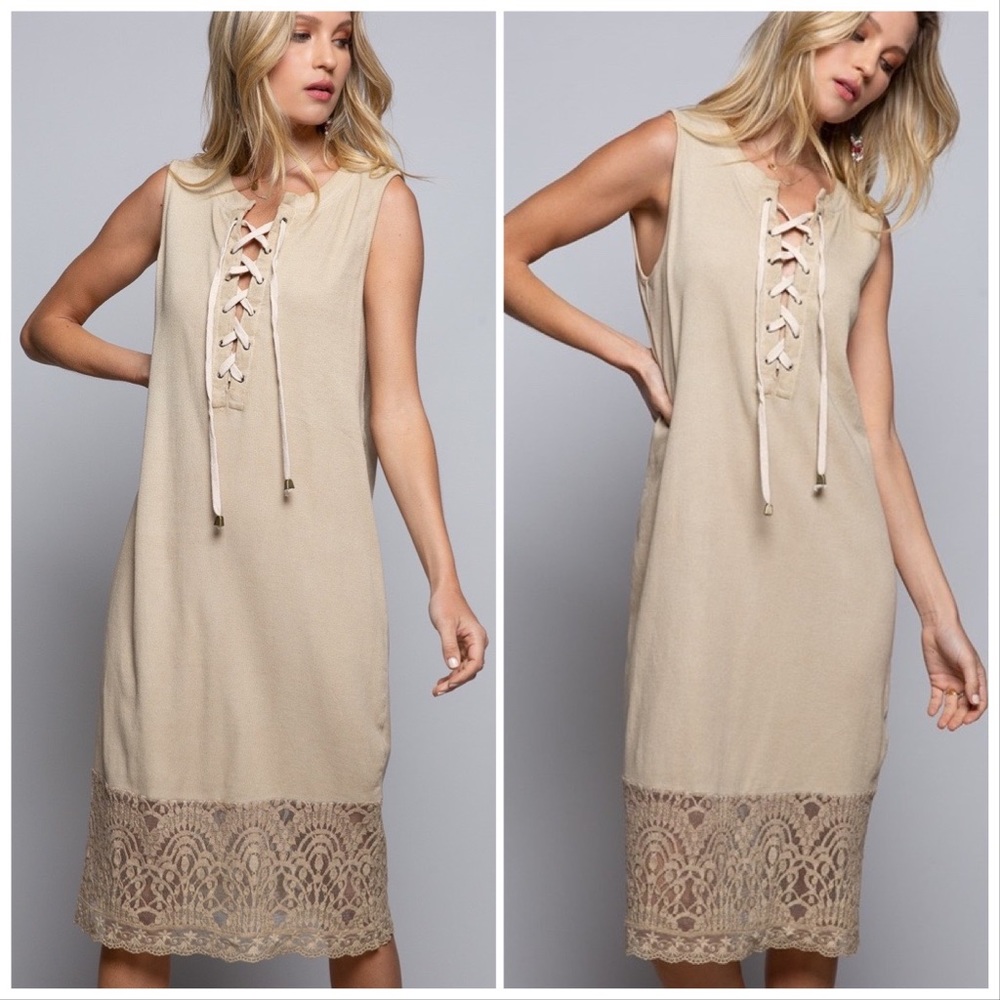 POL Jersey Lace Panel Midi Dress - Picture 11 of 15